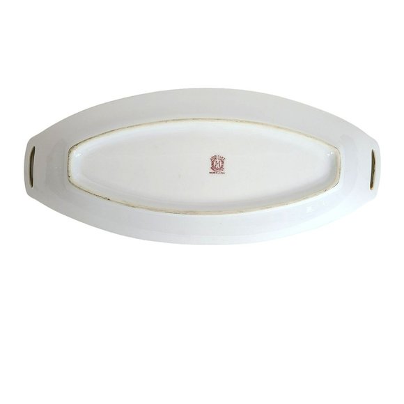 Vintage Noritake Hand Painted Oval Relish Candy Dish w/ Handles-12" - Picture 4 of 15